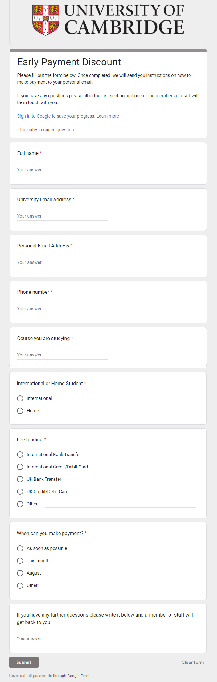 Financial Scam Email Form